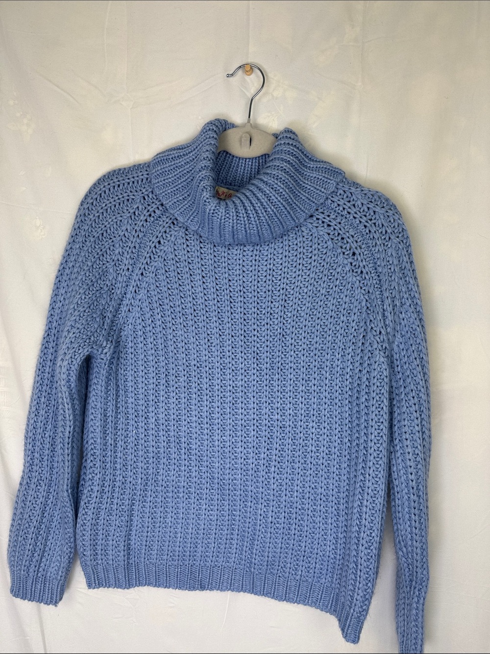 It's Our Time Sky Blue Chunky Cowl Neck Sweater